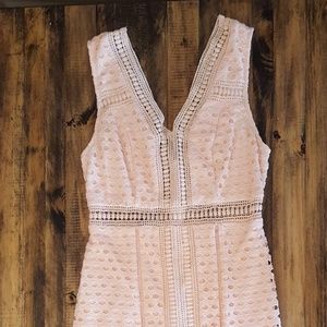 Bebe Peach Crochet Dress